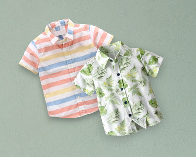 SPAROW ENTERPRISE Boys Printed Casual Multicolor Shirt(Pack of 2)