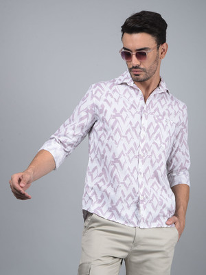 CRIMSOUNE CLUB Men Printed Casual Purple Shirt