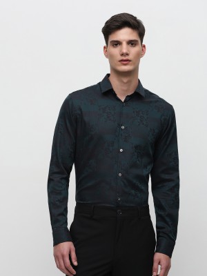 SELECTED HOMME Men Floral Print Formal Green Shirt