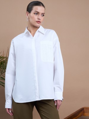 Style Quotient By Noi Women Solid Casual White Shirt