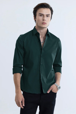 Yaara fashion Men Solid Casual Green Shirt