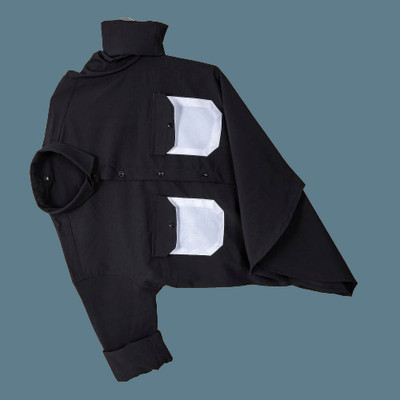 HEJAMAA CREATION Men Self Design Casual Black Shirt