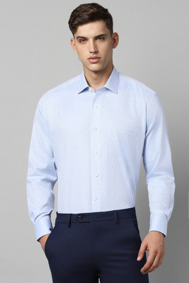 LOUIS PHILIPPE Men Self Design Formal Light Blue Shirt