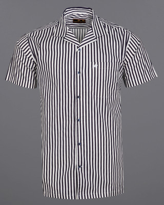 french crown Men Striped Casual Multicolor Shirt