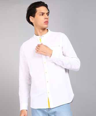 WROGN Men Solid Casual White Shirt
