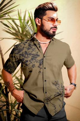 Billion Men Printed Casual White Shirt