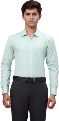 PARK AVENUE Men Solid Formal Green Shirt