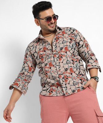 Instafab Plus Men Printed Casual Multicolor Shirt