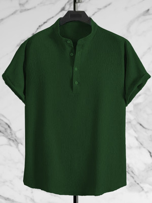 UNICUS APPAREL Men Self Design Casual Green Shirt