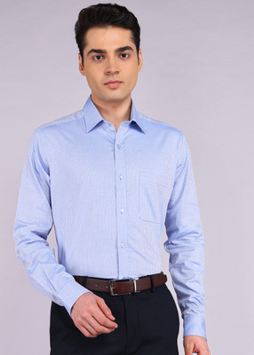Raymond Men Printed Formal Blue Shirt