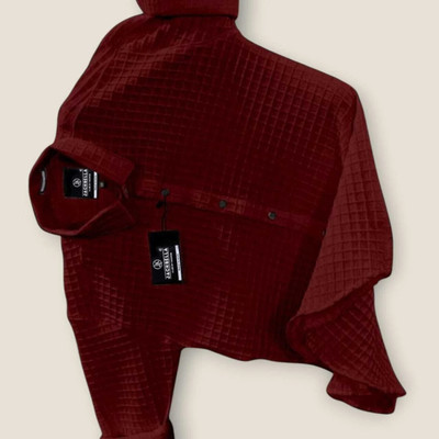 Shiv Fashion Trend Men Self Design Casual Maroon Shirt