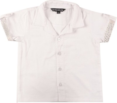 Elfin House Baby Boys Solid Casual White Shirt