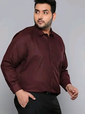 JILANI TRADERS Men Solid Party Maroon Shirt
