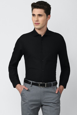 PETER ENGLAND Men Solid Formal Black Shirt