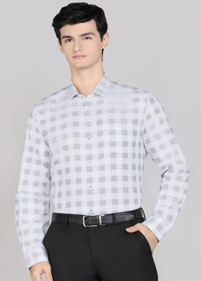 ARROW Men Checkered Formal Grey Shirt