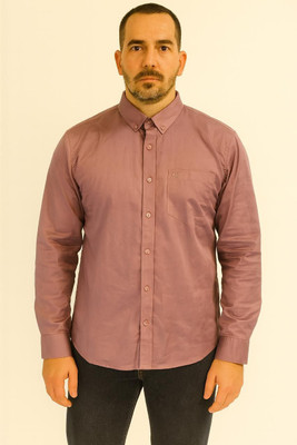 Pulsemen Men Solid Formal Red Shirt