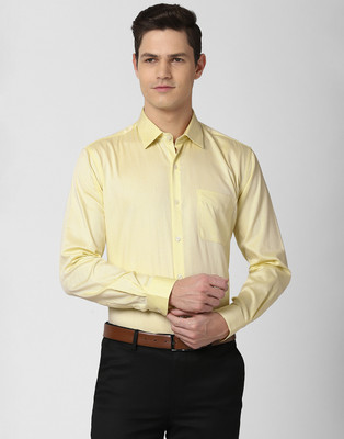 PETER ENGLAND Men Solid Formal Yellow Shirt