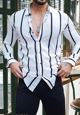 Divybhav Men Printed Casual White Shirt