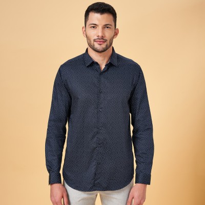 Byford by Pantaloons Men Printed Casual Dark Blue Shirt