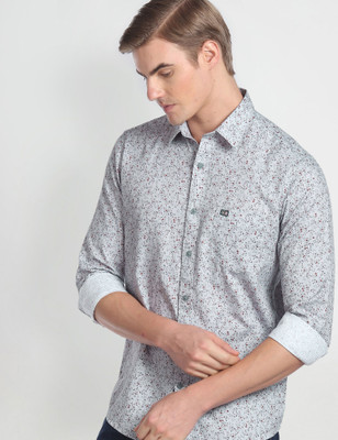 Arrow Sport Men Printed Casual Grey Shirt