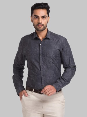 Raymond Men Printed Formal Grey Shirt