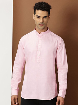 INVICTUS Men Striped Casual Pink Shirt