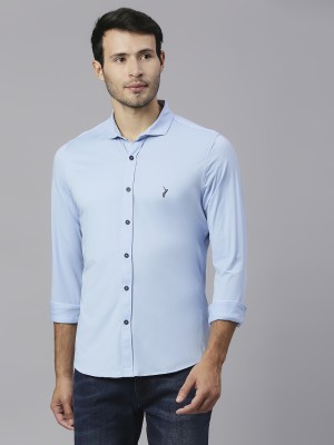 THOMAS SCOTT Men Solid Casual Light Blue Shirt