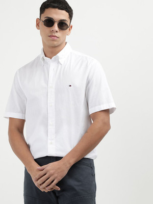 TOMMY HILFIGER Men Solid Casual White Shirt