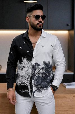 SHFASHION Men Printed Casual Multicolor Shirt
