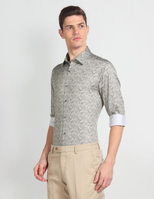 ARROW Men Printed Formal Grey Shirt