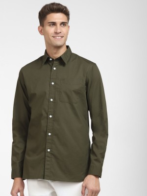 SELECTED HOMME Men Solid Casual Green Shirt