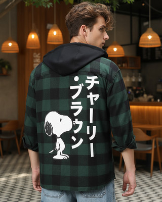 BEWAKOOF Men Checkered Casual Green Shirt