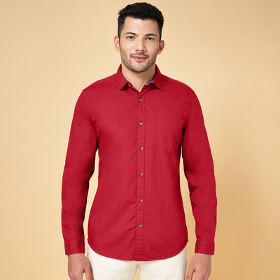 Byford by Pantaloons Men Solid Casual Red Shirt