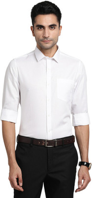 TURTLE Men Solid Formal White Shirt