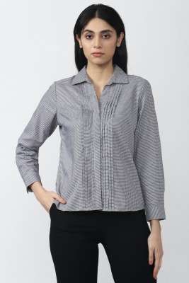 VAN HEUSEN Casual Printed Women Grey Top