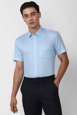 PETER ENGLAND Men Printed Formal Light Blue Shirt
