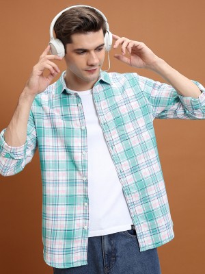 HIGHLANDER Men Checkered Casual Multicolor Shirt