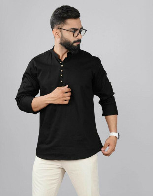 ALVIN ENTERPRISE Men Solid Casual Black, Brown Shirt