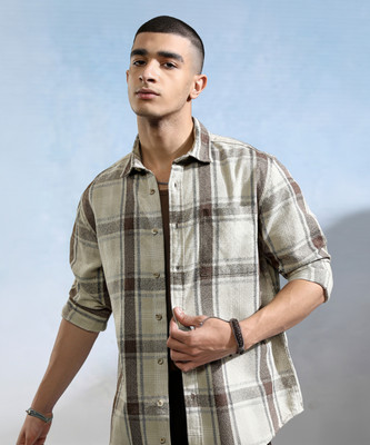 HIGHLANDER Men Checkered Casual Multicolor Shirt