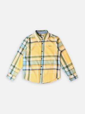 Pepe Jeans Boys Checkered Casual Multicolor Shirt