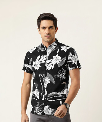 The Indian Garage Co. Men Printed Casual Black Shirt