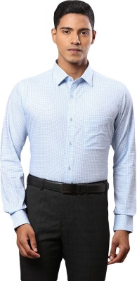 Raymond Men Striped Formal Blue Shirt