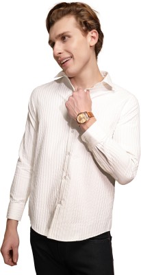 GLOBAL REPUBLIC Men Solid Casual White Shirt