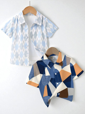 RAVYA TRENDZ Boys Printed Casual Multicolor Shirt(Pack of 2)