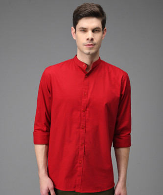 Kibit Men Solid Casual Maroon Shirt