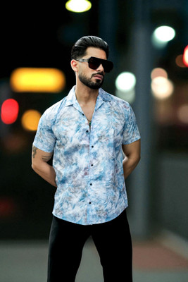 AARVI TRENDYY Men Printed Casual Blue Shirt