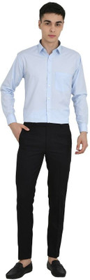ZONYWILLS Men Solid Formal Light Blue Shirt