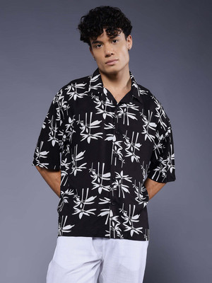 Pronk Men Floral Print, Geometric Print, Printed Casual Multicolor Shirt