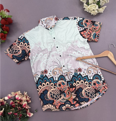 SHFASHION Men Printed Casual Multicolor Shirt