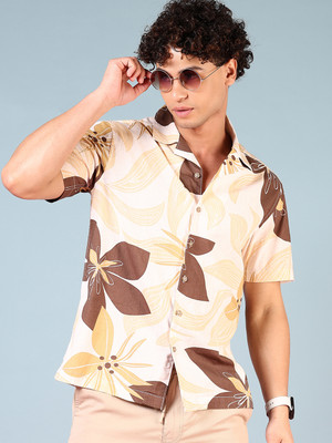 V-MART Men Printed Casual Brown Shirt